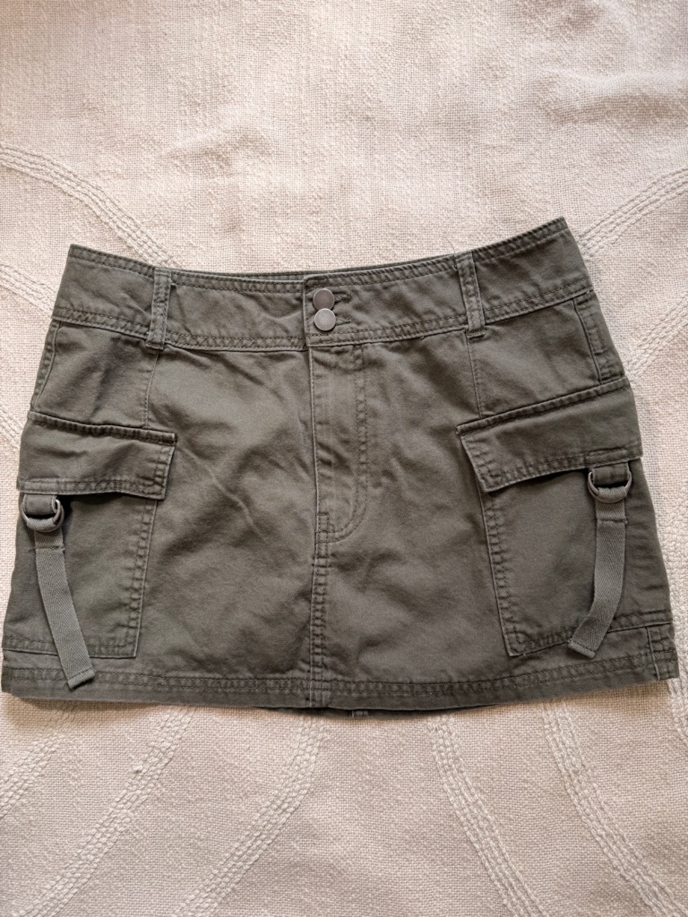 PacSun Medium Cargo Green Utility Mini Skirt 100% Cotton